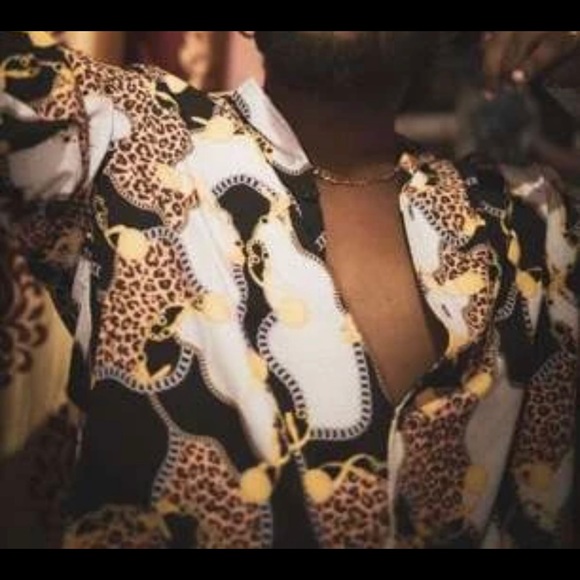 🔥SHEIN Men Leopard & Chain Print Shirt🔥BRAND NEW - Picture 10 of 11